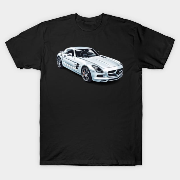 Mercedes SLS victor art T-Shirt by Auto-apparel